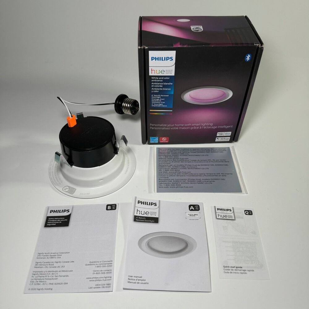 Philips Hue White & Color Ambiance 4" Downlight LED Smart Light Never Used